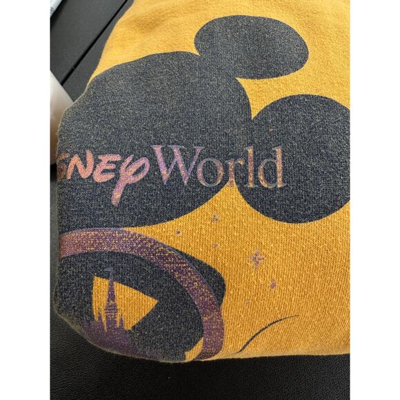 Disney World 50th Anniversary Hoodie Men’s L Unisex Yellow Mickey Castle 2021 - Picture 8 of 10